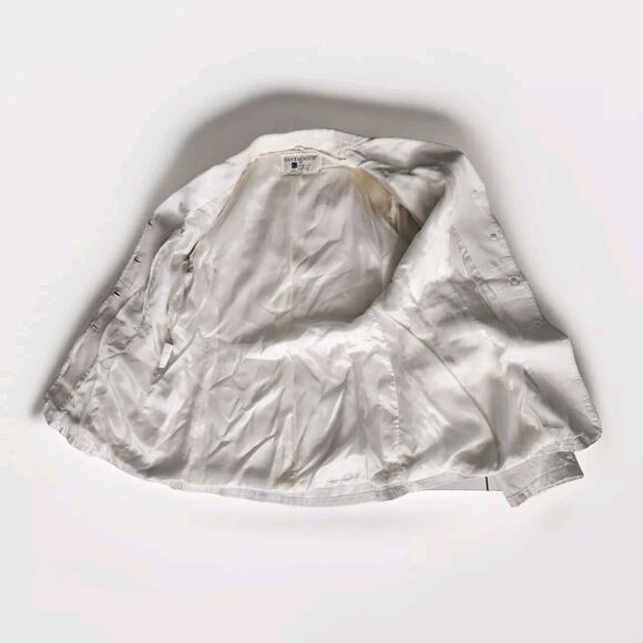 Vtg Santacroce Per Georgio's White Leather Pants & jacket Set Small READ! - Picture 5 of 16